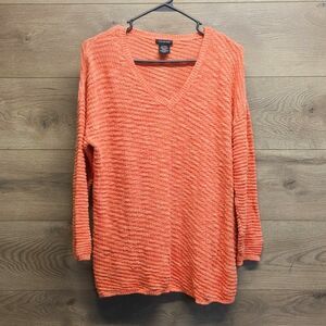 Calvin Klein Jeans Pullover Knit Sweater V Neck  Women's Size XL